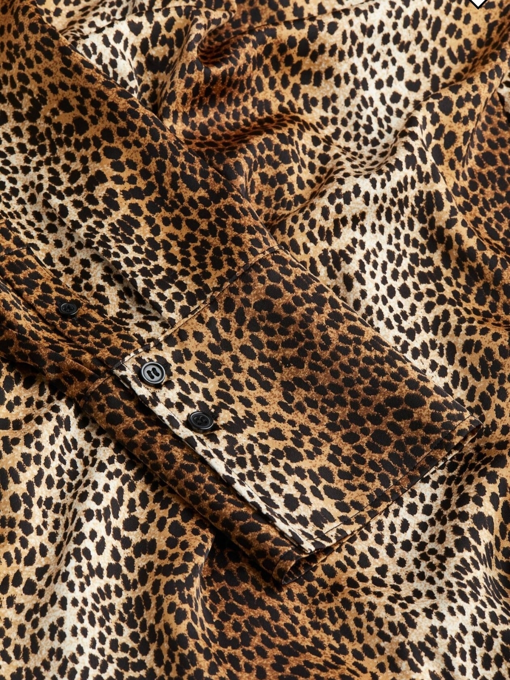 H&M Leopard Print Tie-Neck Tunic Dress in Brown and Black - Picture 2 of 5